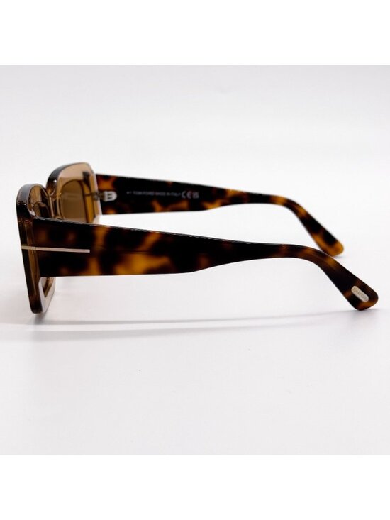 NEW TOM FORD BRIGITTA SUNGLASSES TF1188 45E SQUARE HAVANA WOMEN EYEWEAR FT1188 main image 3